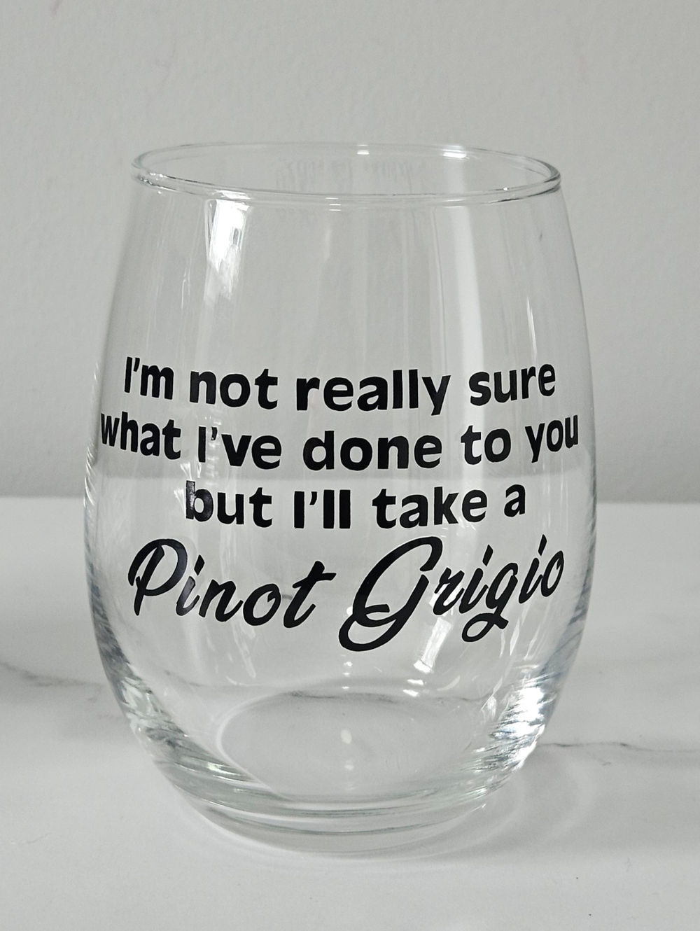 Vanderpump Rules/Stassi Schroeder Pinot Grigio Quote Stemless Wineglass